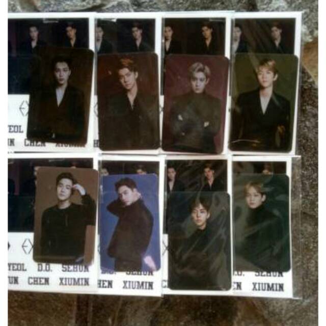 READY SALE SET Photocard PC+Sticker Official Lightstick EXO Ver 3 Sehun Kai D.O chanyeol baekhyun