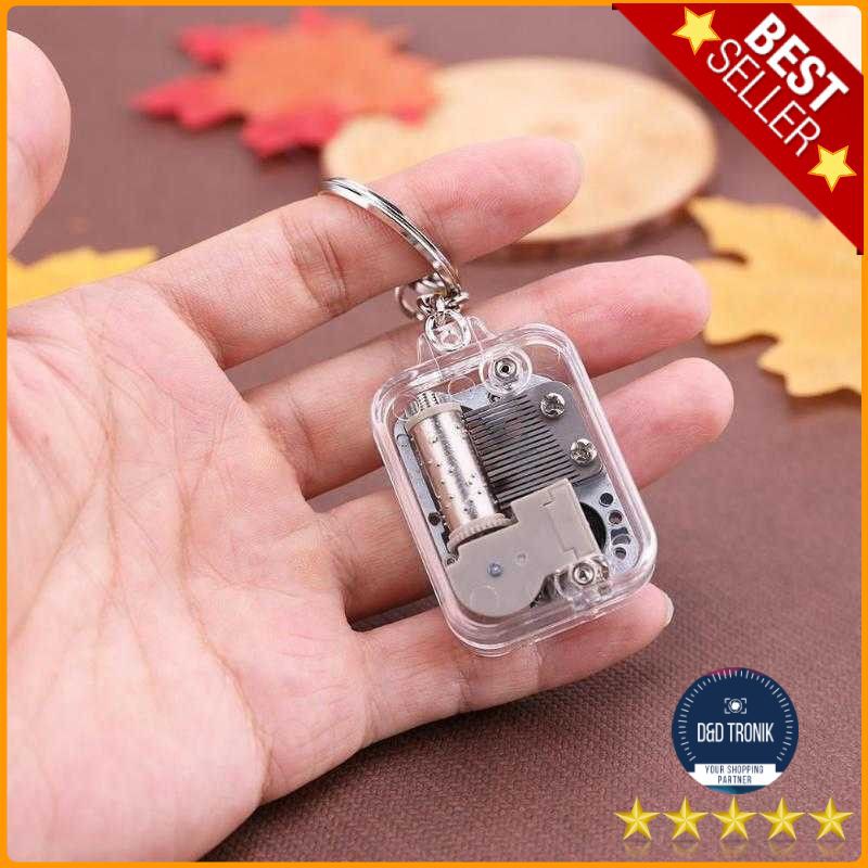 Gantungan Kunci Unik Model Music Box Mini VKTECH Kotak Musik DIY 18 Tones Music Box Keychain-2