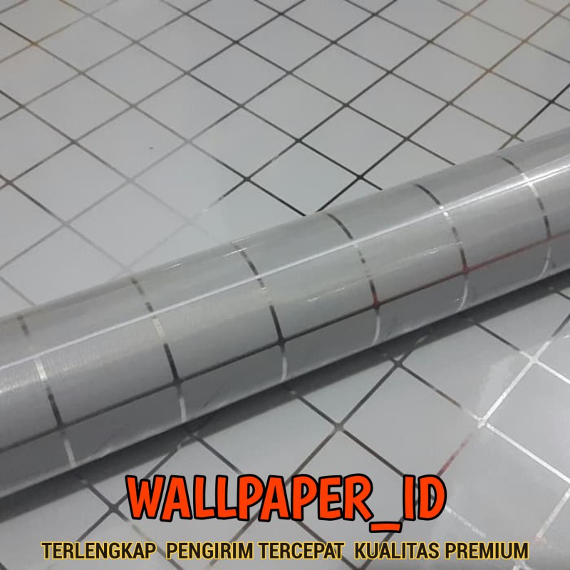Wallpaper Sticker Dapur Abu-Abu PREMIUM wallpaper anti api minyak air