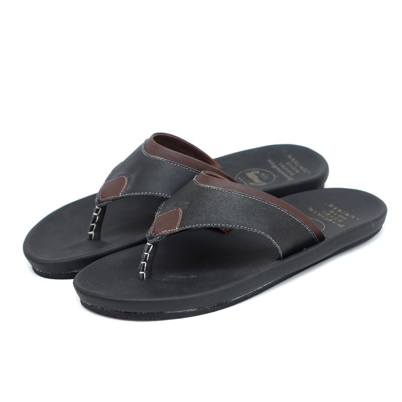 ABRHM X LIGHT Sandal Jepit Pria Sandal Pria Kulit Asli Sandal japit Cowok / Cowo Ori Keren kekinian