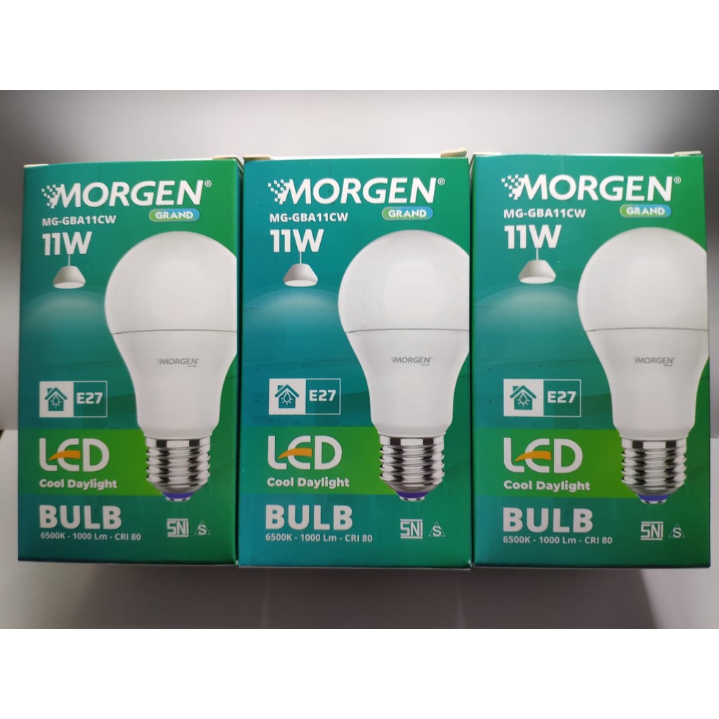 LAMPU LED BULB 11W / 11 Watt PUTIH MORGEN GRAND GARANSI 2 TH