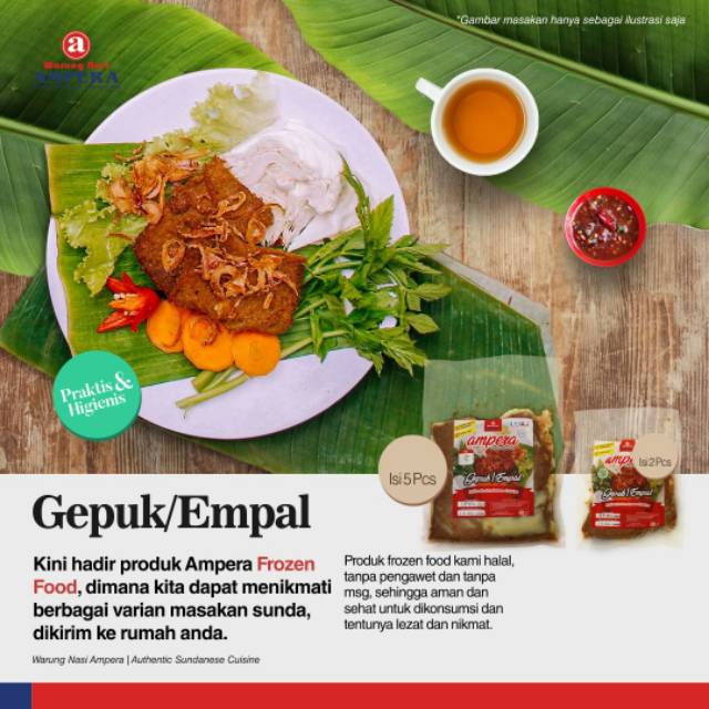 

Gudang A WAJIB NEXT DAY - Gepuk/Empal Isi 5 pcs - Ampera Frozen Food - Ready to Cook