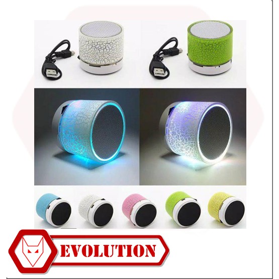 Speaker Aktif Mini Bluetooth Lampu Motif Retak Speker Gotic Wireless Portable Grosir Distributor