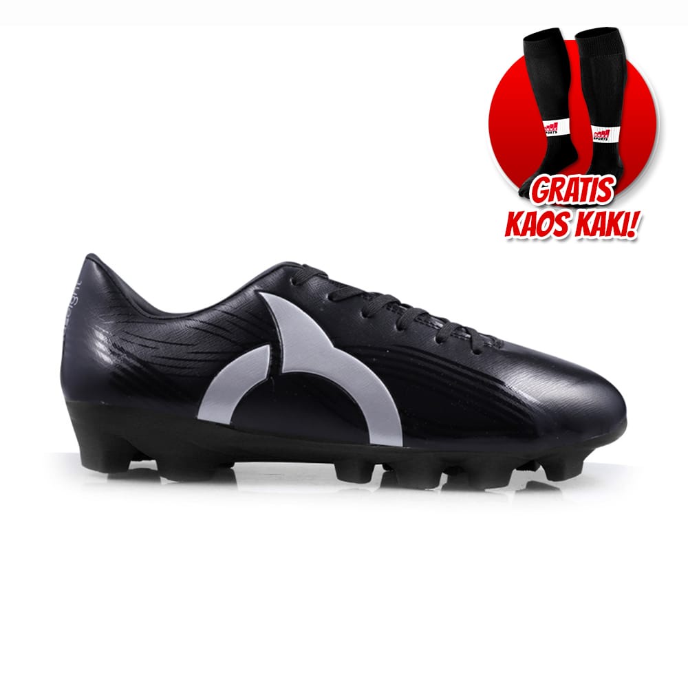 Sepatu Sepak Bola Ortuseight Horizon FG - Black/Silver