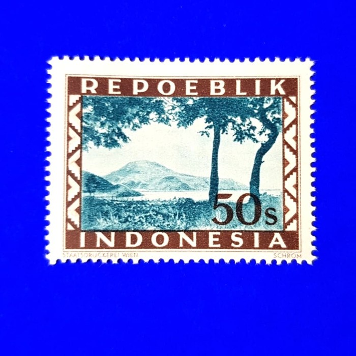 

Produk Unggulan Perangko Indonesia, 1948. 50 Sen, Gunung Tertutup Salju Di Sumatra Promo