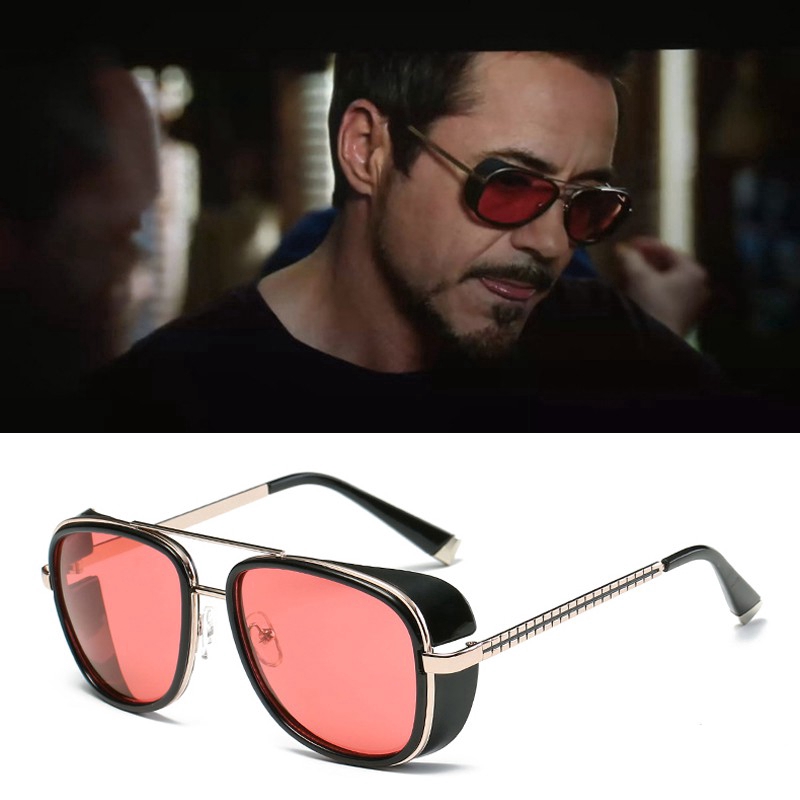 Kacamata Hitam Pria Model Iron Man 3 Matsuda TONY Stark Gaya Retro Vintage Untuk Musim Panas