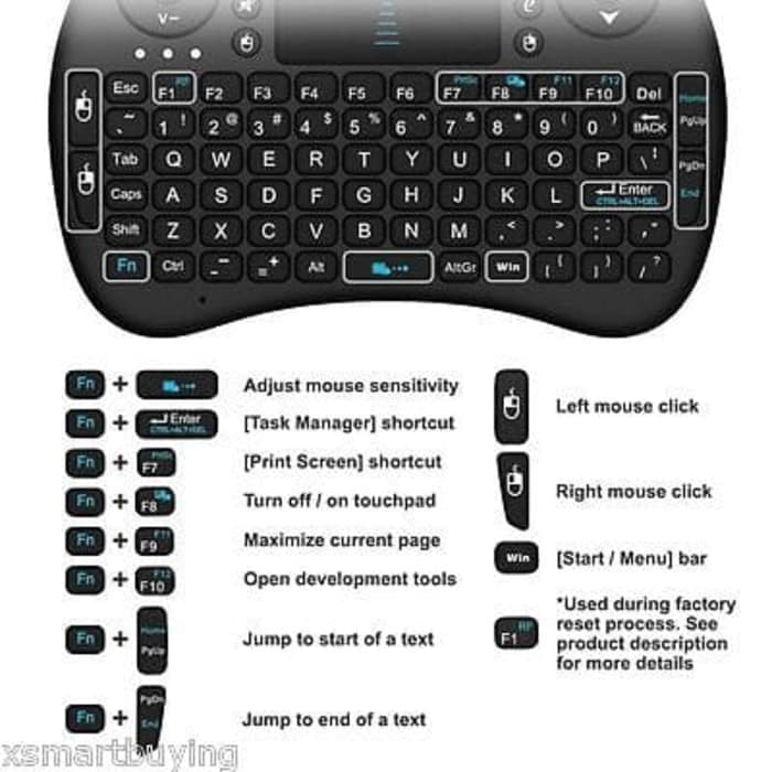 Mini Keyboard Wireless i8 2.4G Handheld Keyboard For PC Android TV Box