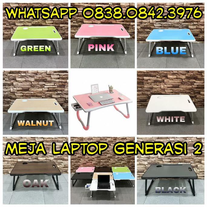 Meja Laptop Lipat Laci/Meja Laptop/Meja Lesehan Portable/Meja Belajar - Meja Green Asean.Mekar