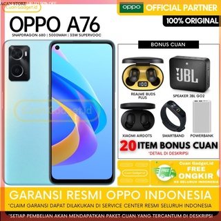 OPPO A76 6/128 OPPO A 76 6/128 GARANSI RESMI INDONESIA - GLOWING BLACK, TANPA BONUS