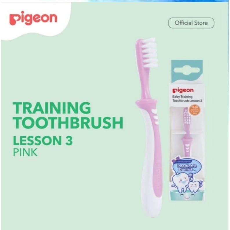 Pigeon Training Tooth Brush / Sikat Gigi Bayi Lesson 3 (12M+)