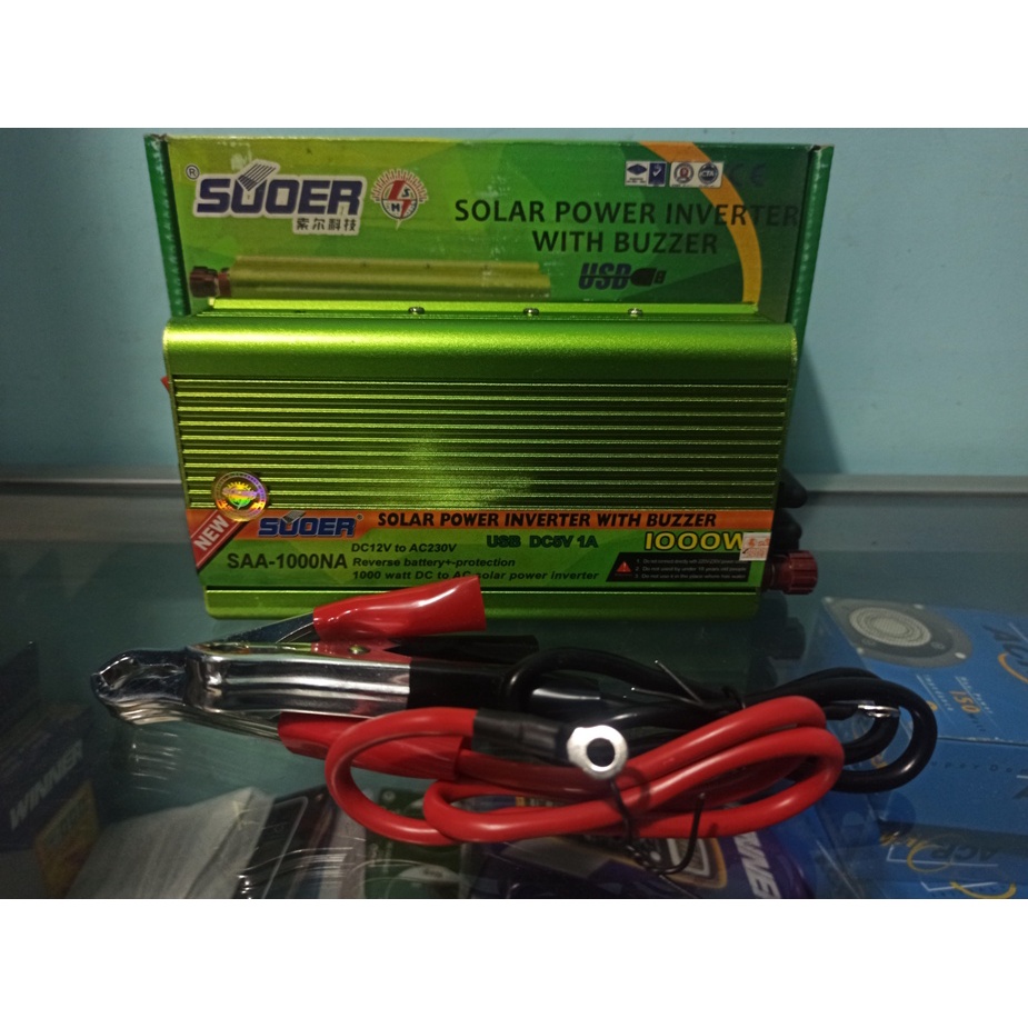 SOLAR POWER Inverter 1000 Watt WITH BUZZER SUOER SAA-1000N ALARM ORI