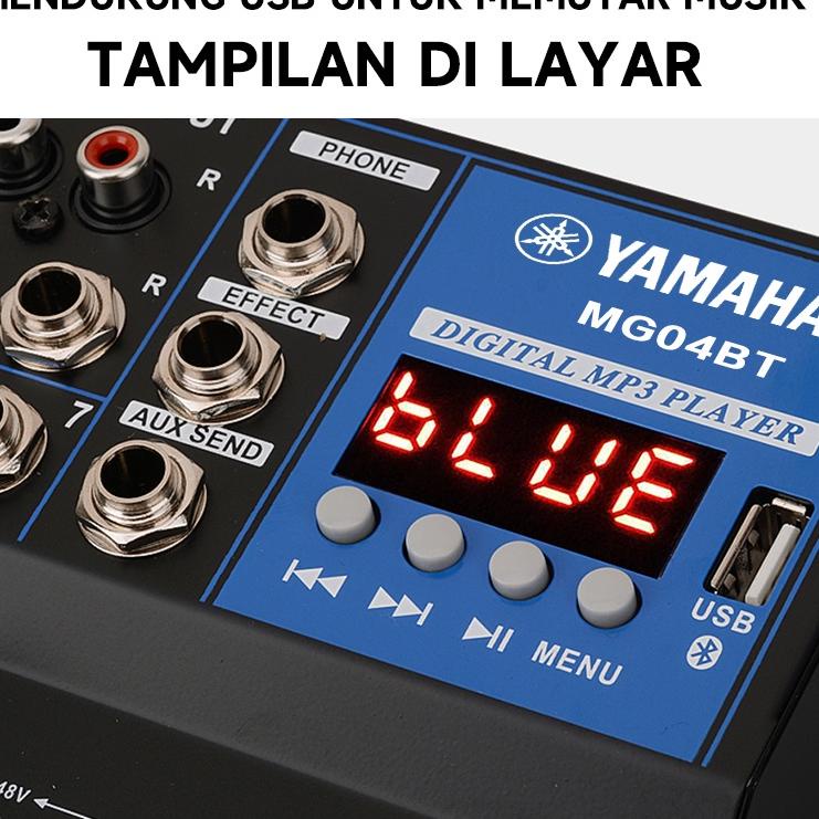 Top Produk.. yamaha MG04BT MG07BT pencampur audio DJ Mixer Audio 4 7 chanel  Bluetooth USB PC MP3 Pe