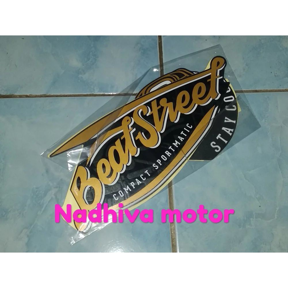 stiker sticker striping lisbodi beat street 2018 2019 hitam dop dopp black matte