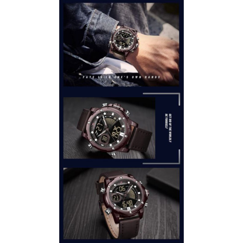 ( Best Seller ) Jam tangan Sporty Naviforce 9172 terbaru dualtime original