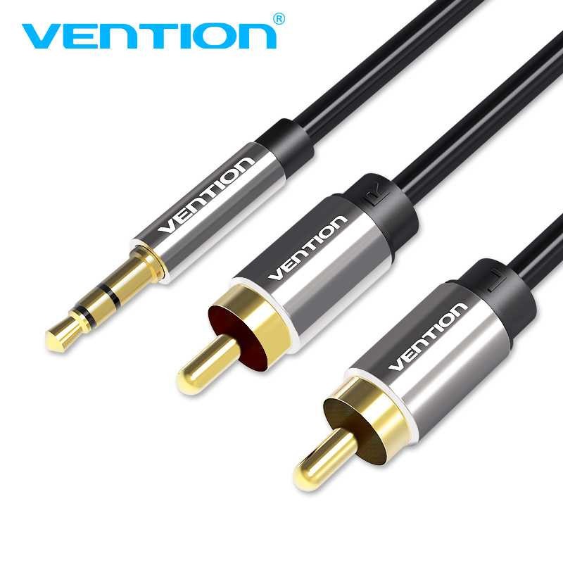 Vention Kabel 3.5mm Male ke 2 RCA Male HiFi Adapter Cable Konverter PC Komputer Laptop Murah