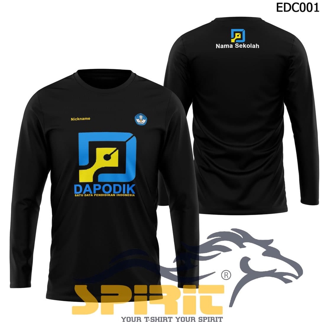 Kaos Dapodik Operator Sekolah Baju Pendidikan Dapodik Satu Data Indonesia Distro Lengan Panjang Kaos