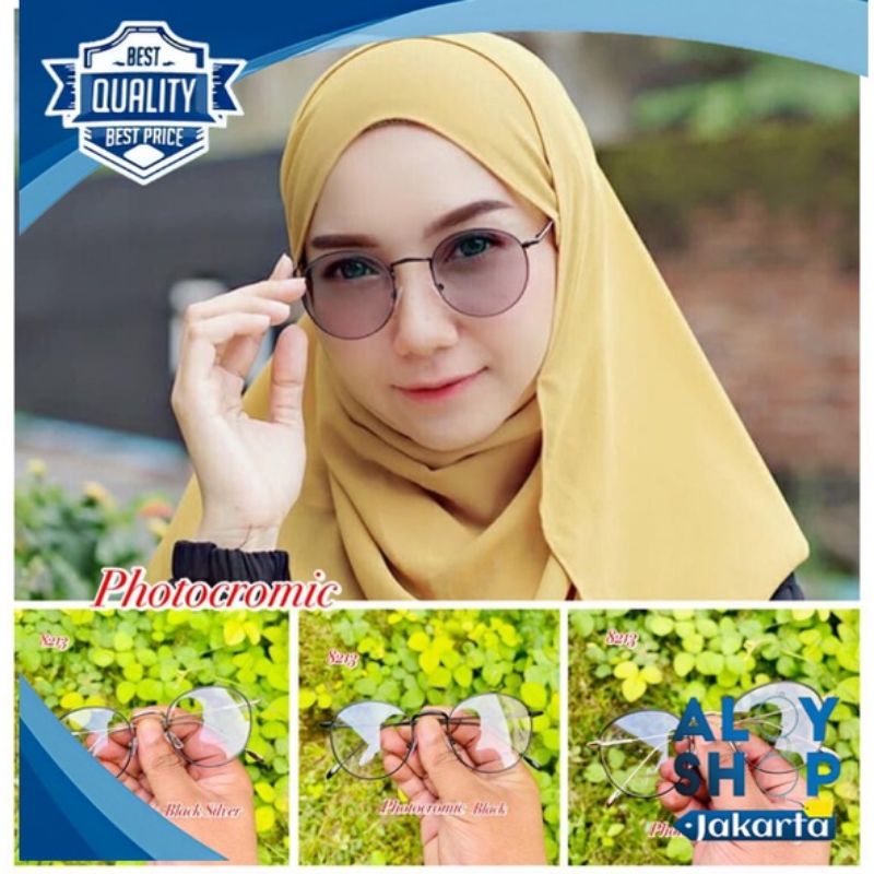 Kacamata Photocromic + Anti Radiasi Kacamata Wanita