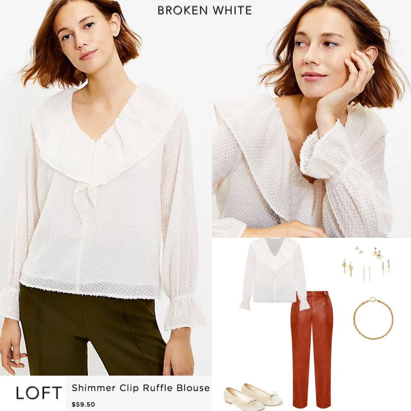 LFT square neck peplum blouse