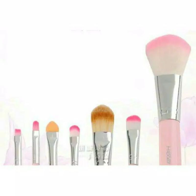 KUAS BRUSH MAKEUP HELLOKITTY SET ISI 7 / KUAS KOSMETIK MURAH