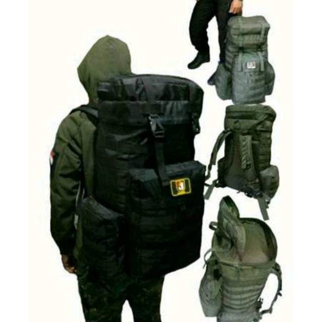 Tas Punggung / Ransel Impor Raider Kopasus / Outdoor Army Hitam dan Hijau Ransel jumbo