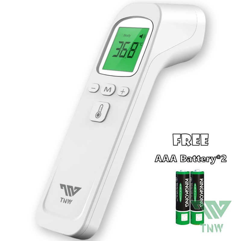 TNW Thermogun Termometer Suhu Tubuh Digital Termometer Inframerah Non Contact Thermometer Dahi untuk