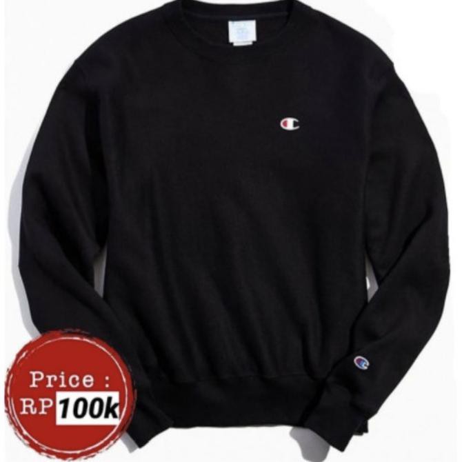 Produk Terbaru Sweater Hoodie Fashion Sport Branded Champion Pria Wanita Premium Blac - Putih, S