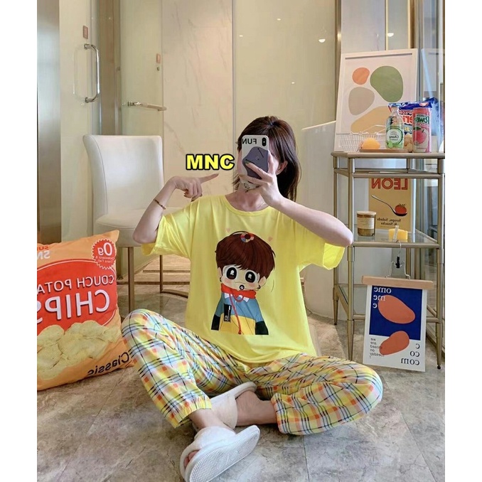 BAJU TIDUR BT21 army lover set jogger / piyama / baju rumahan