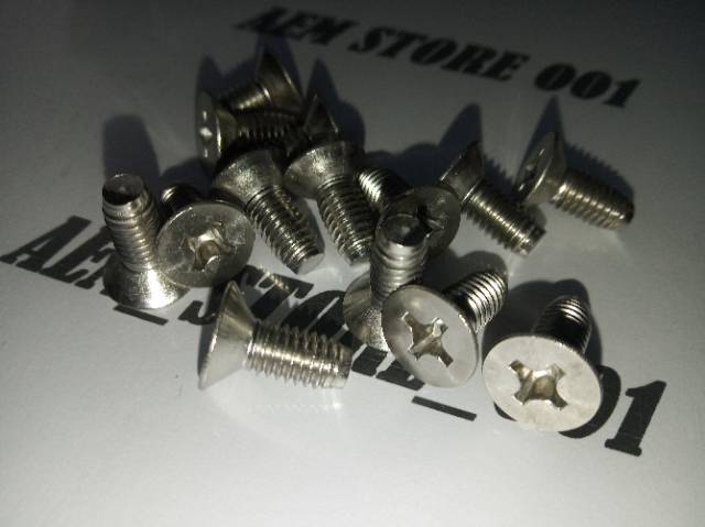 Baut JF M6 X 20 (2cm) stainless 304 mc screw csk