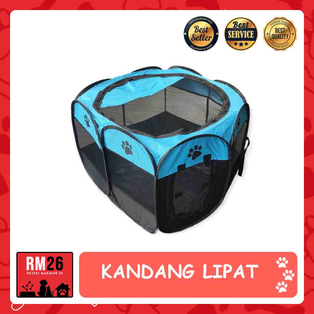 KANDANG LIPAT PORTABLE PAGAR TENDA ANJING KUCING