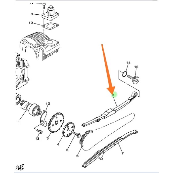 KARET LIDAH BUSUR TENSIONER ATAS NOUVO MIO LAMA SPORTY SMILE SOUL FINO KARBU ORI YGP 5MX-E2241-00