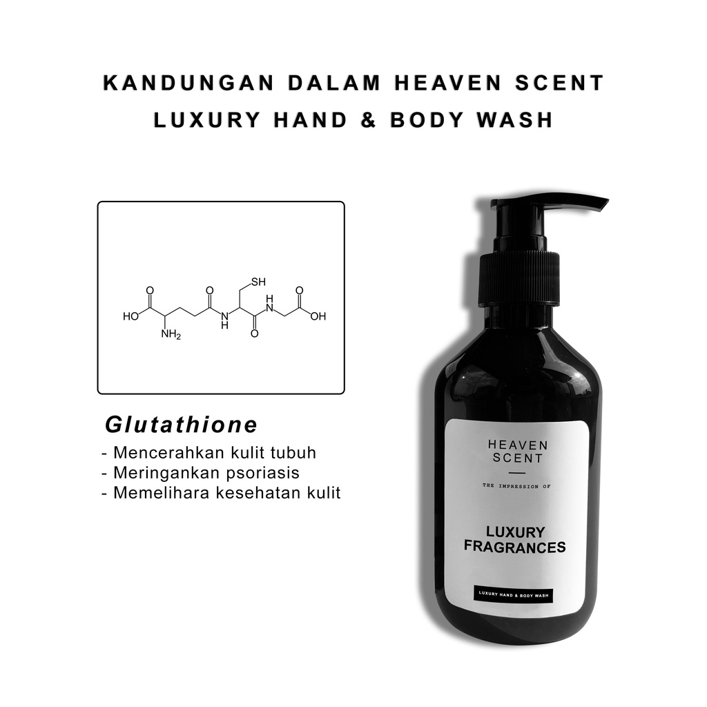 HEAVEN SCENT Luxury Hand and Body Wash Sabun Mandi Cuci Tangan Pump 300 ml - Inspired by Luxury Fragrances