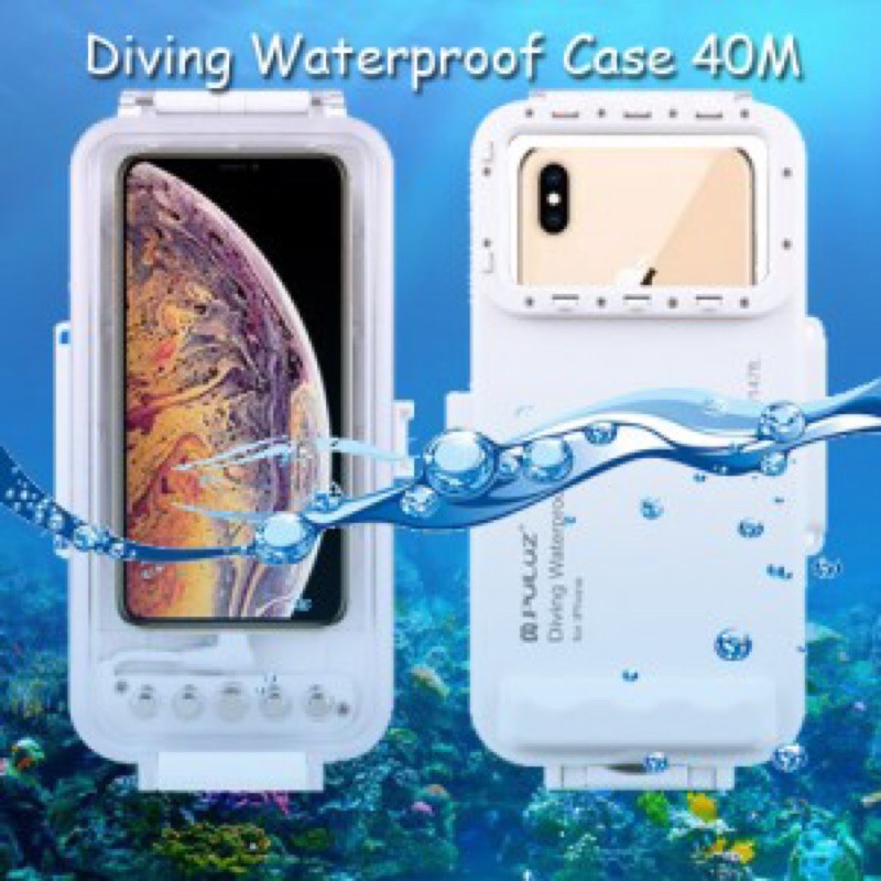 Puluz Diving Waterproof Case 45 Meter Underwater IPX8 iPhone X XR XS XS Max