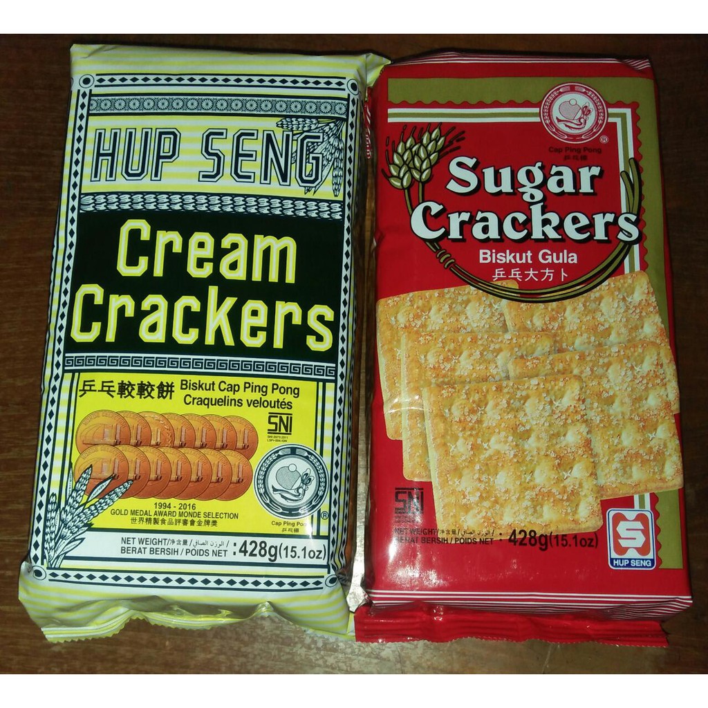 

HUPSENG BISKUIT CREAM CRACKER & SUGAR CRACKER 428gr