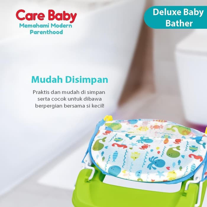 Care Baby Deluxe Baby Bather 3 Recline / Baby Bather / Tempat Mandi Bayi (Tersedia varian warna dan Motif)