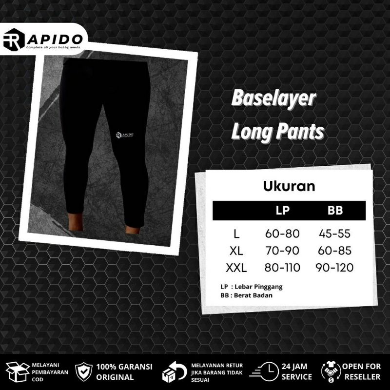 Celana Legging Baselayer Manset Olahraga Pria Wanita Unisex Sport Jumbo Lejing Perempuan Import