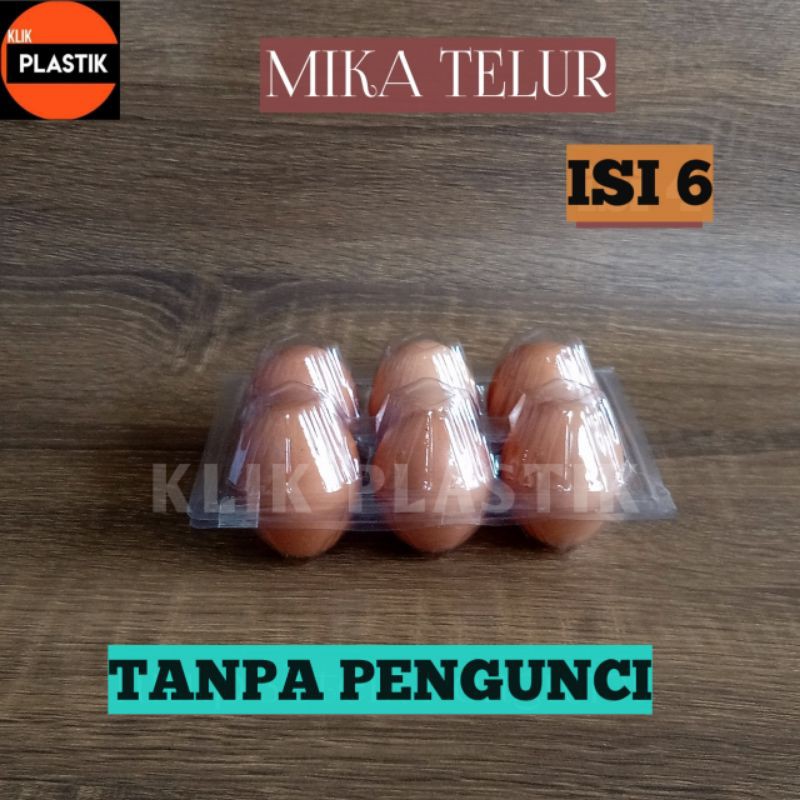 ISI 50PCS MIKA TELUR ISI 6/EGG TRAY/TEMPAT TELUR ASIN