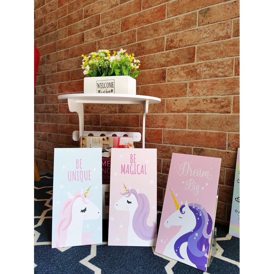 Wall decor Pony Hiasan dinding Unicorn Poster aesthetic kamar anak