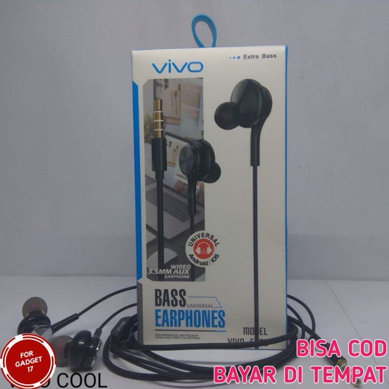 HEADSET VIVO COOL Y12 Y20 Y30 Y91C 3.5 MM HENDSET HENSET HEDSET HEADSEAT EARPHONE EARPHONES MURAH