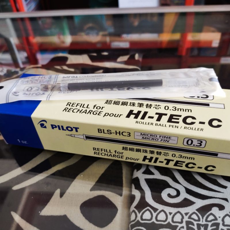 REFILL HI-TEC-C PILOT 0.3 HITAM, isi pen hi-tech 0.3