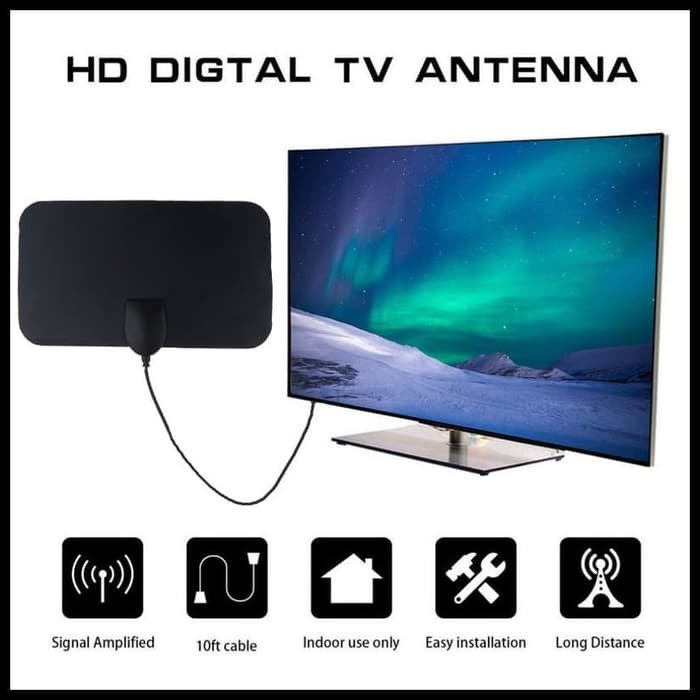 Taffware Antena TV Digital DVB-T2 4K High Gain 25dB TFL D139 Black