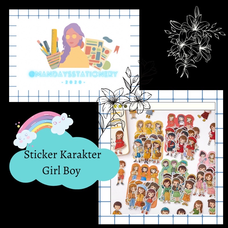

Sticker Karakter Girl Boy