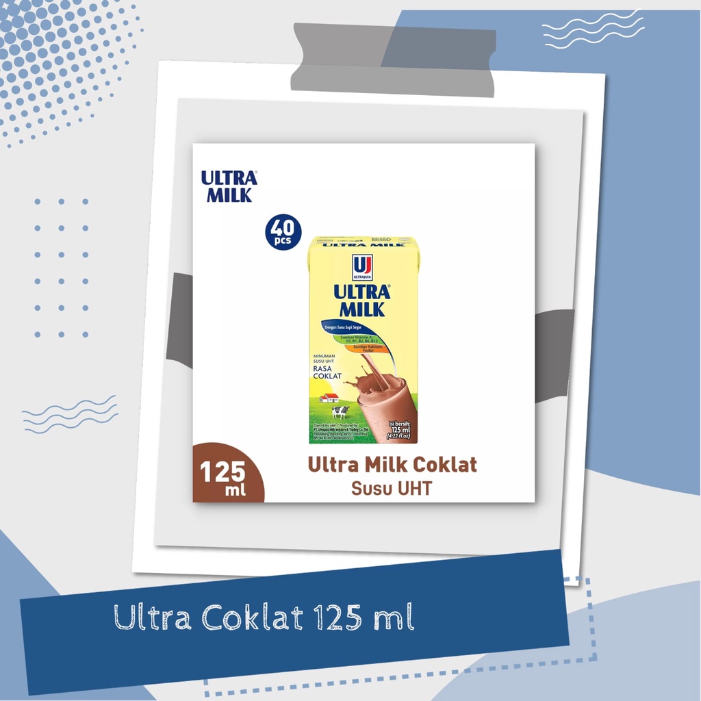

Susu Ultra Coklat (Cokelat) 125 ml/Ultra Coklat 125 ml/ Susu Ultra Coklat & Strawberry 125 ml