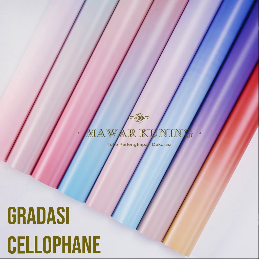 

[ 20 Lembar ] Gradasi Warp Paper / Kertas Cellophane / Kertas Bunga Rangkaian / Kertas Buket