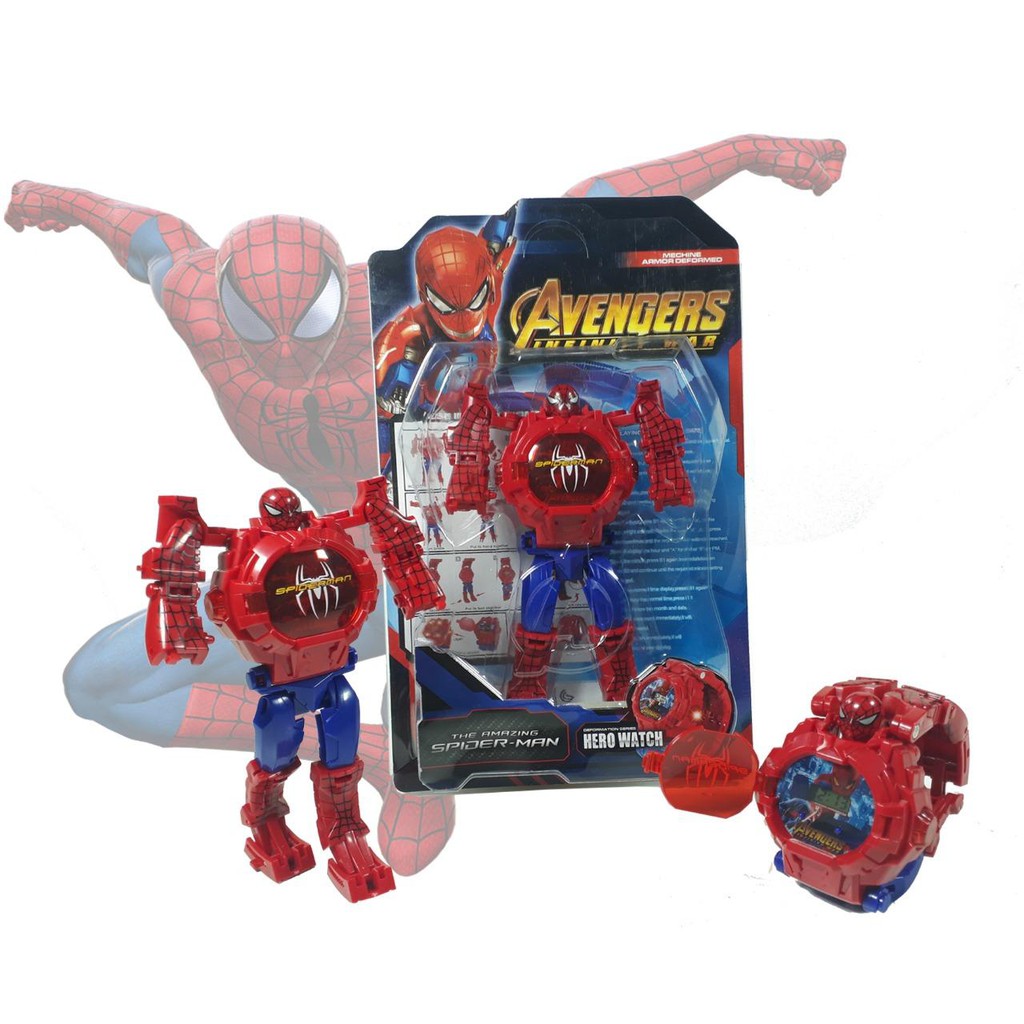 Jam Tangan Anak Robot Siderman Captain America Iron Man Hulk