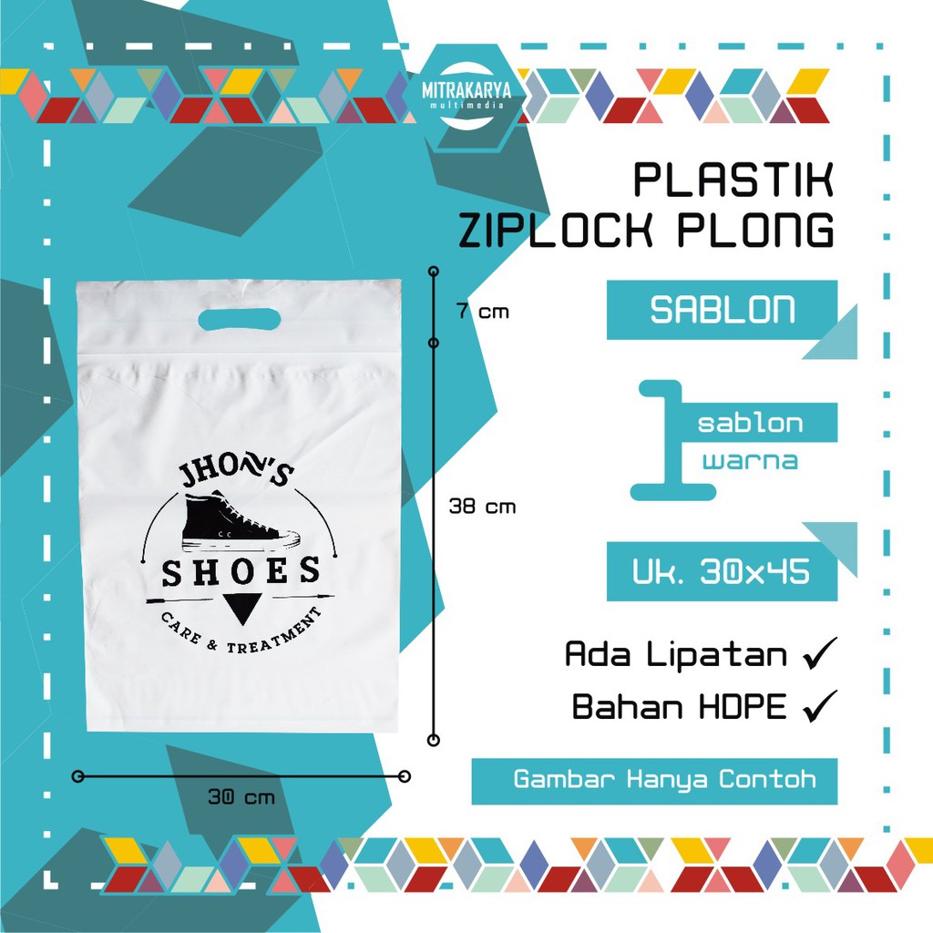 Plastik Sablon Ziplock Plong 30x45 cm