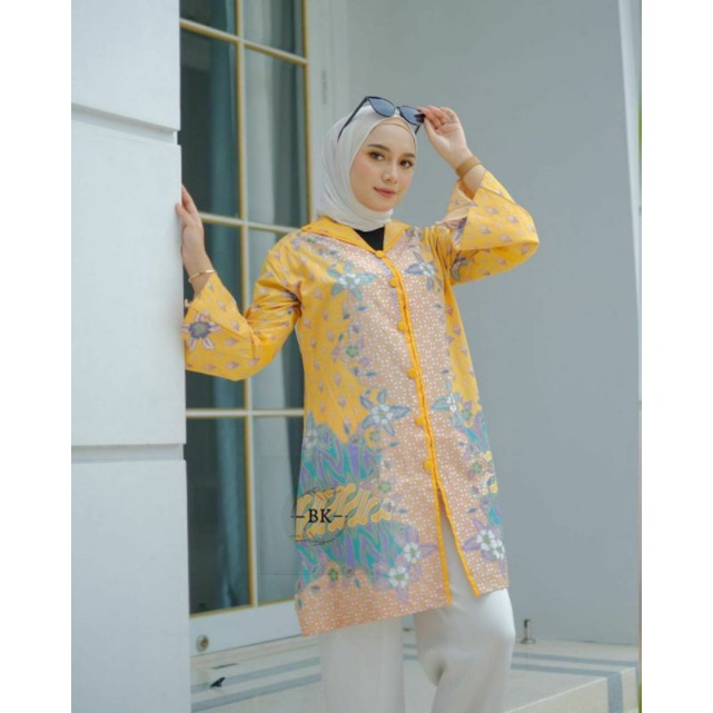 TERBARU Tunik Batik Soft Atasan Kerja Batik Modern Katun Halus M L XL XXL Jumbo