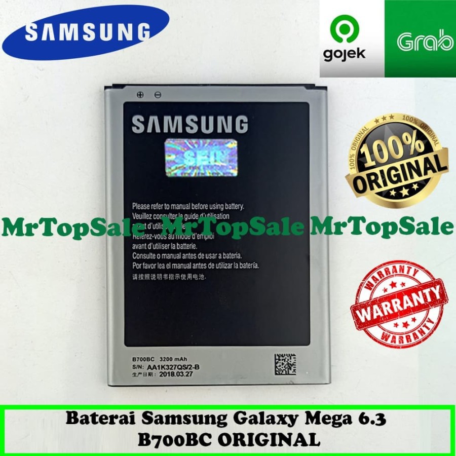 Baterai Samsung Mega 6.3 / i9200 / B700BC ORIGINAL 100% mega 6,3 ori