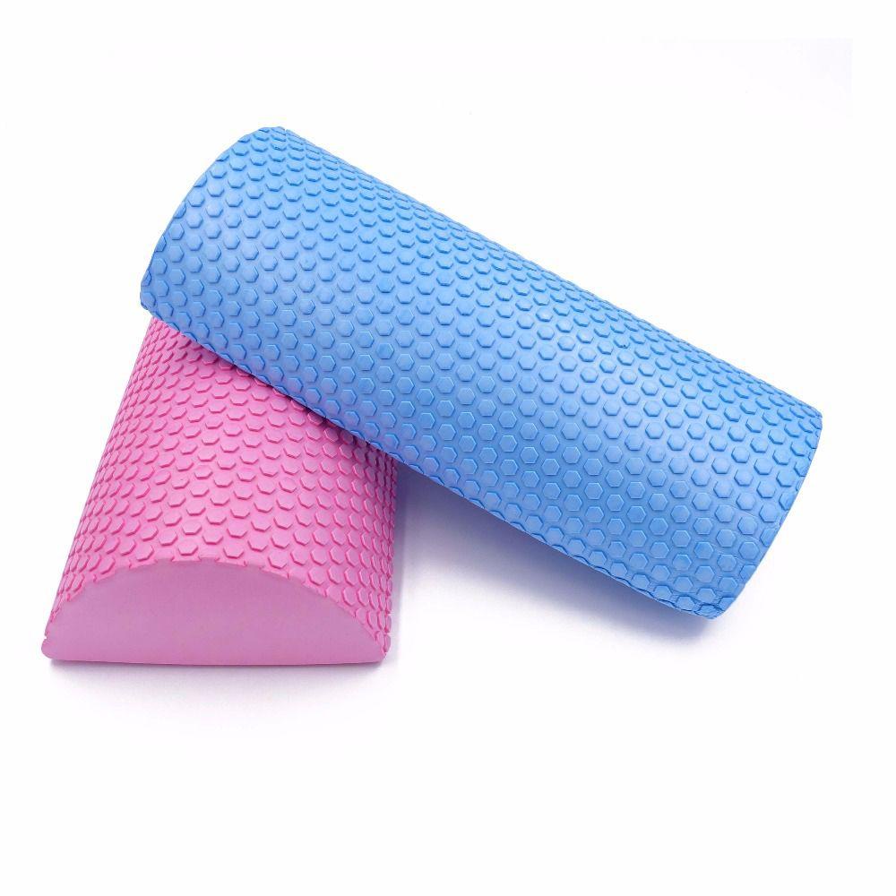 REBUY EVA EVA Foam Roller Muscle Massage Roller Balance Pad Half Round Yoga Block 30-45cm Exercise Physical Therapy Foam Roller Gym Fitness Pilates Fitness Muscle Restoration/Multicolor