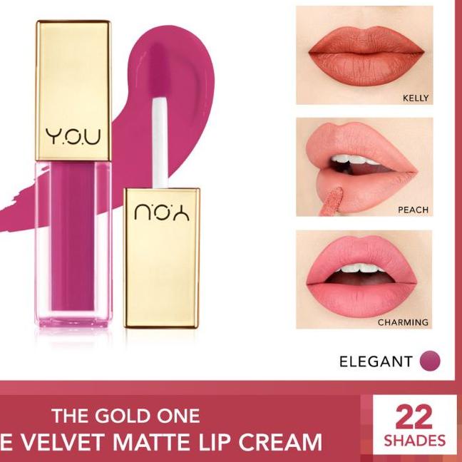 Kosmetik You The Gold One Rouge Velvet Matte Lip Cream (Quick Dry | Lipcream lipstick lipstik