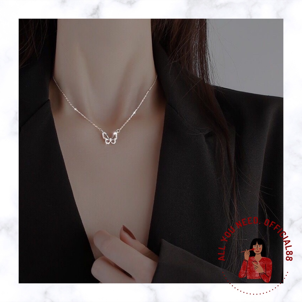 ✿AYN✿      Kalung Rantai Liontin Kupu-Kupu / Aksesoris Kalung Wanita Kekinian